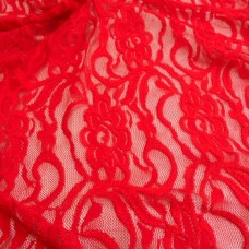 Ткань Гипюр стрейч (красный), 2309